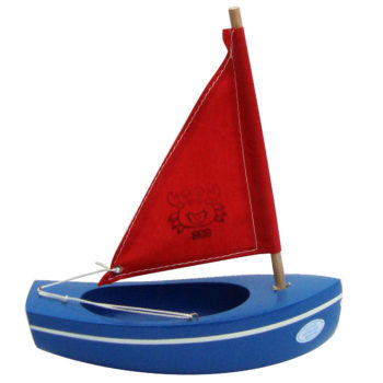 Sailing boat blue and red 200