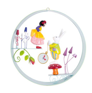 Cerceaux scene - French-circle-mobile-Alice and the white rabbit