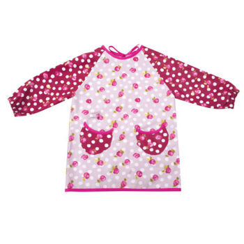 Little French Heart - Roses pourpres art smock