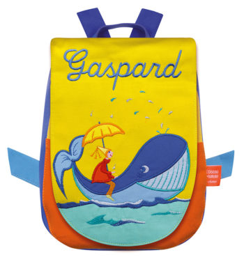 Little French Heart whale backpack