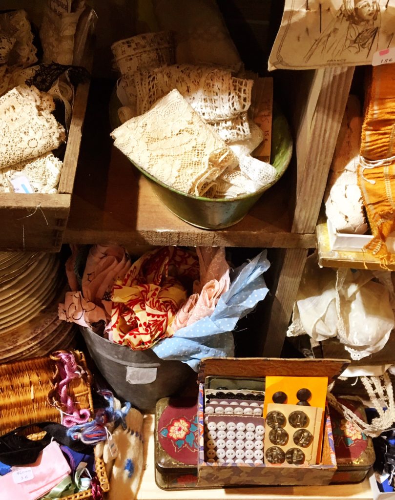 Paris Flea Markets - Vintage Buttons and linens
