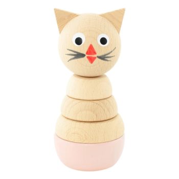 Wooden Cat Stacking Toy - Little French Heart