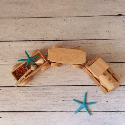 Traditional Wooden Toy Train Set