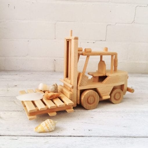 Traditional Wooden Toy Forklift