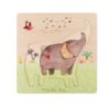 Moulin Roty Les Papoum Wooden Elephant Puzzle Little French Heart