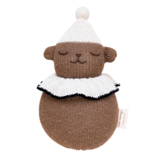 Main Sauvage Roly Poly Teddy Baby Rattle