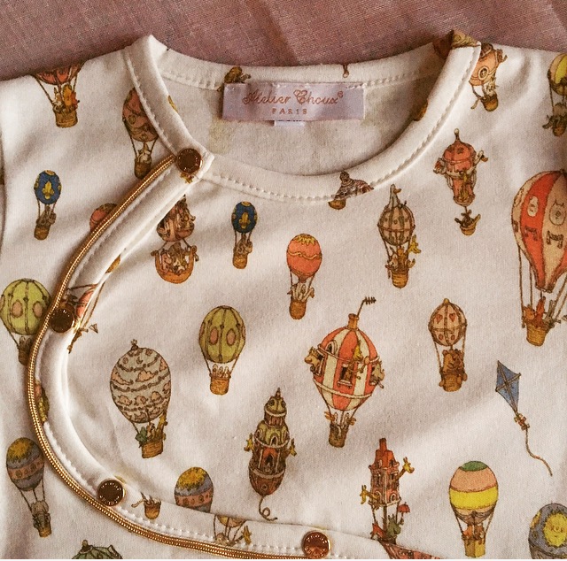Atelier Choux Baby Body Hot Air Balloons (6-9mths) | Little French Heart