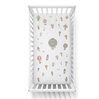 Atelier Choux Fitted Sheet Hot air balloons - little french heart