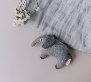 Main Sauvage Elephant Teddy Knit Toy