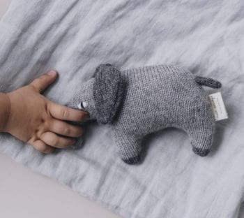 Main Sauvage Elephant Teddy Knit Toy