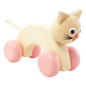 Wooden Push Along Cat