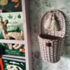 Blush Wicker Wall Basket With Tassels