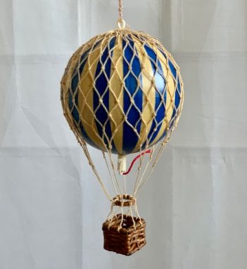 Vintage Hot Air Balloon Blue