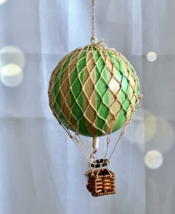 Vintage Hot Air Balloon Mobile Paris Green