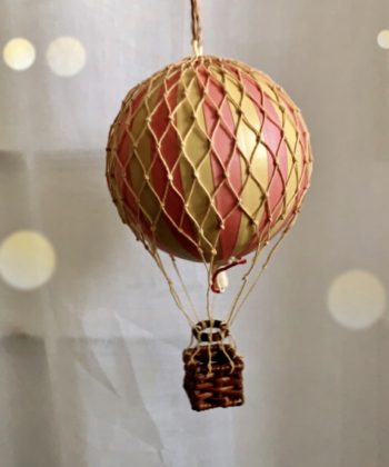 Vintage Hot Air Balloon Mobile Pink Small