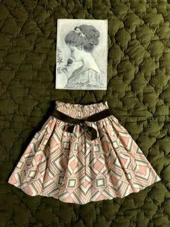 Bonjour Diary Knee Length Skirt Tile Print