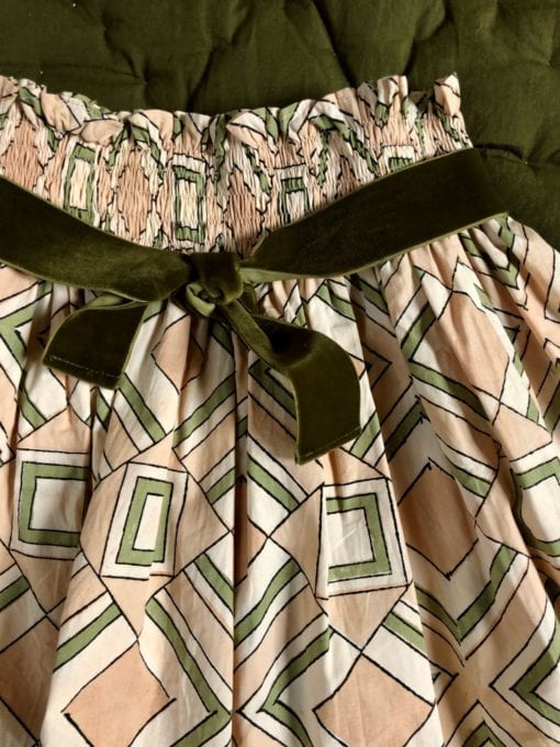 Bonjour Diary Knee Length Skirt Tile Print