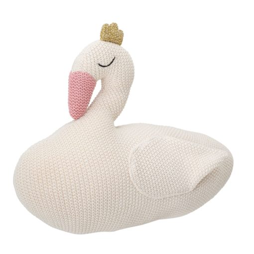 Bloomingville Knitted Swan Cushion