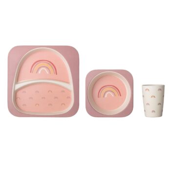 Bloomingville Rainbow kids Dinner Set Rose