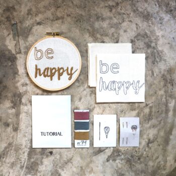 Numero 74 Hoop Kit Be Happy Little French Heart