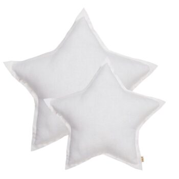 Numero 74 Silver White Star Cushion Little French Heart