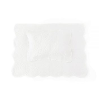 Bonne-Mère-Single-Quilt-and-Pillow-Set-White-Little French Heart