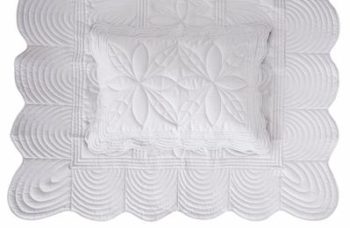 Bonne Mere Single Bedspread Quilt and Pillow Set - Dove