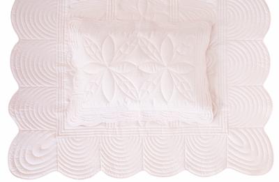Bonne Mere Single Bedspread Quilt and Pillow Set - Powder