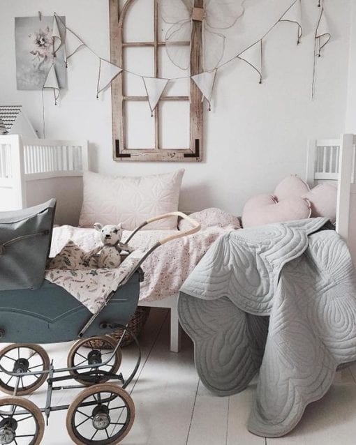 Cot Quilt and Pillow Set - Mist