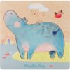 Moulin Roty Les Papoum Wooden Hippo Toy Puzzle