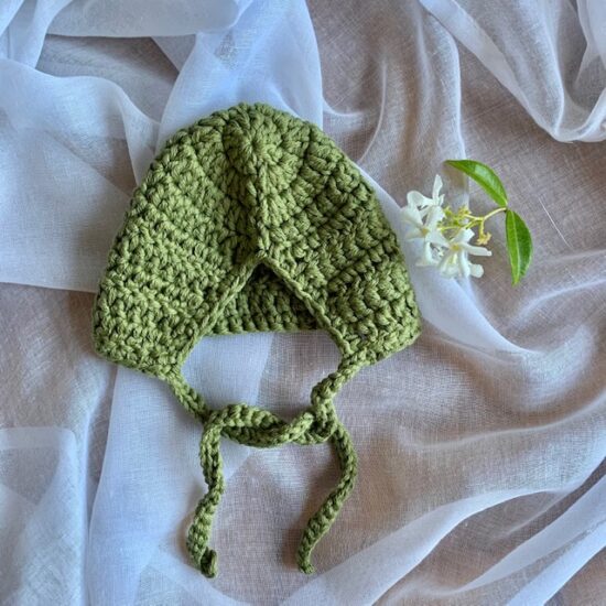 Dolls Baby Bonnet Olive