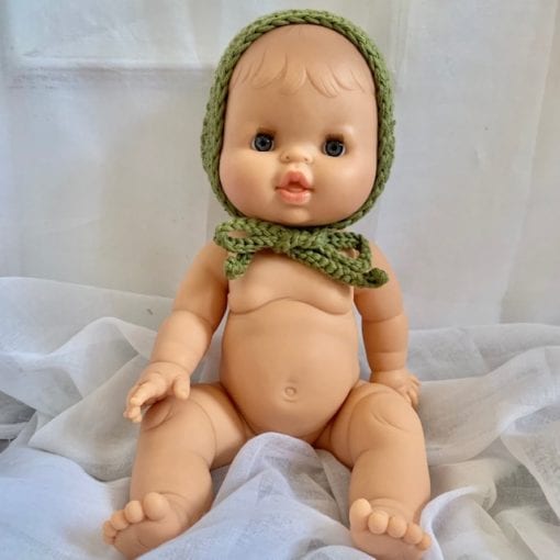 Dolls Baby Bonnet Olive Little French Heart