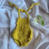 Dolls Romper Crocheted Saffron Little French Heart