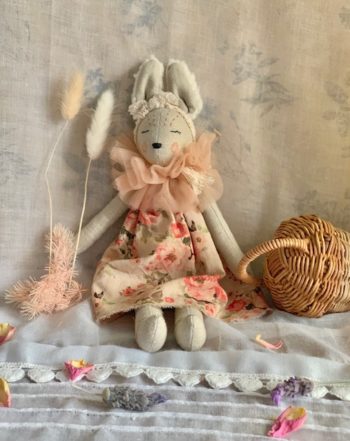 Bunnette in French Summer Flower Dress Mini #Littlefrenchheart