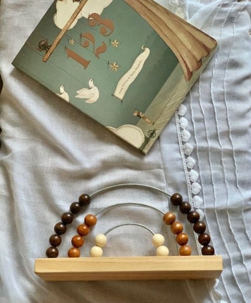 Wooden Abacus Natural Little French Heart (2)