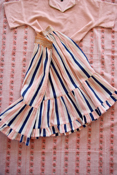 Bonjour Diary Long Skirt Transat Striped