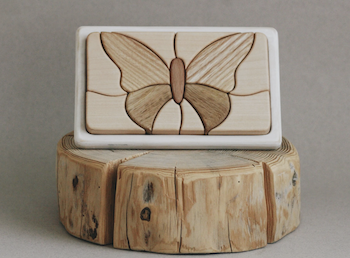 Wooden Mosaic Puzzle Butterfly