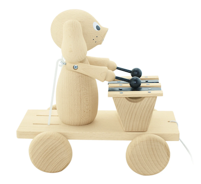 Traditional Wooden Pull Along Dog With Xylophone - Margot