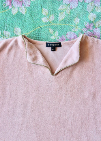 Bonjour Diary Pink Terry Top