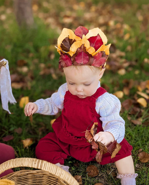 Heart of Blooms Autumn Leaf Flower Crown