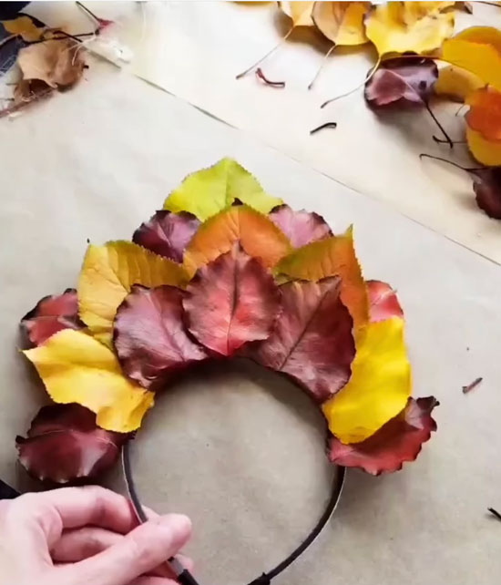 Heart of Blooms Autumn Leaf Fairy Crown