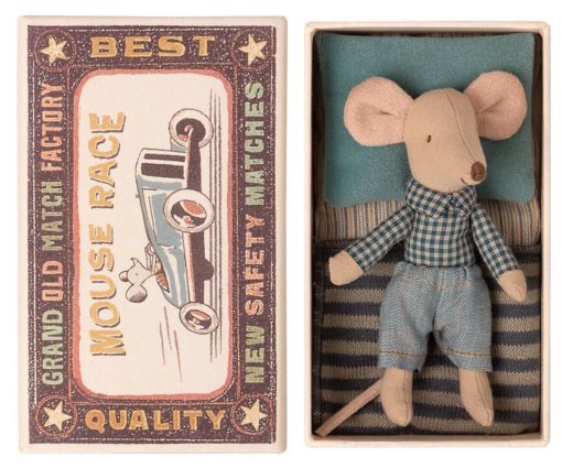 Maileg Little Brother Mouse in Box Little French Heart