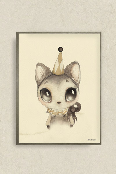 Mrs-Mighetto-Dear Meow Poster Little French Heart