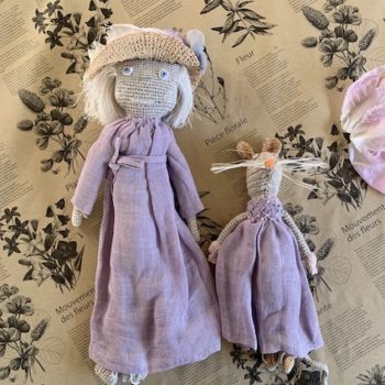 Sophie Digard Lady Doll in Sun Hat Lavender