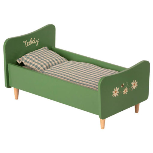 Maileg-Wooden-Bed-Dusty-Green-for-Teddy-Dad