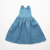 Nellie Quats Conkers Pinafore Cornflower Blue Linen #littlefrenchheart