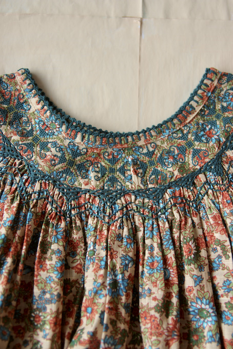 Bonjour Diary Butterfly Blouse Small orange and blue flowers #Littlefrenchheart1