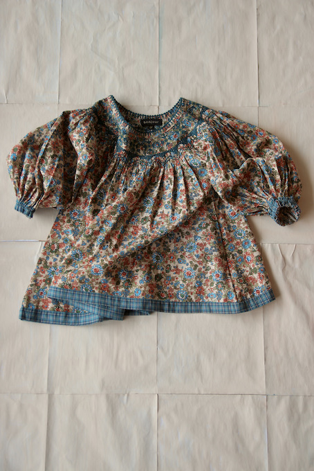 Bonjour Diary Butterfly Blouse Small orange and blue flowers #Littlefrenchheart1