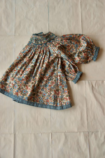 Bonjour Diary Butterfly Blouse Small orange and blue flowers #Littlefrenchheart3
