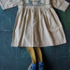 Bonjour Diary Embroidery Dress Small Beige Check Fabric #Littlefrenchheart3